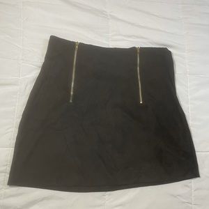 Small SHEIN black skirt with gold zipper accents